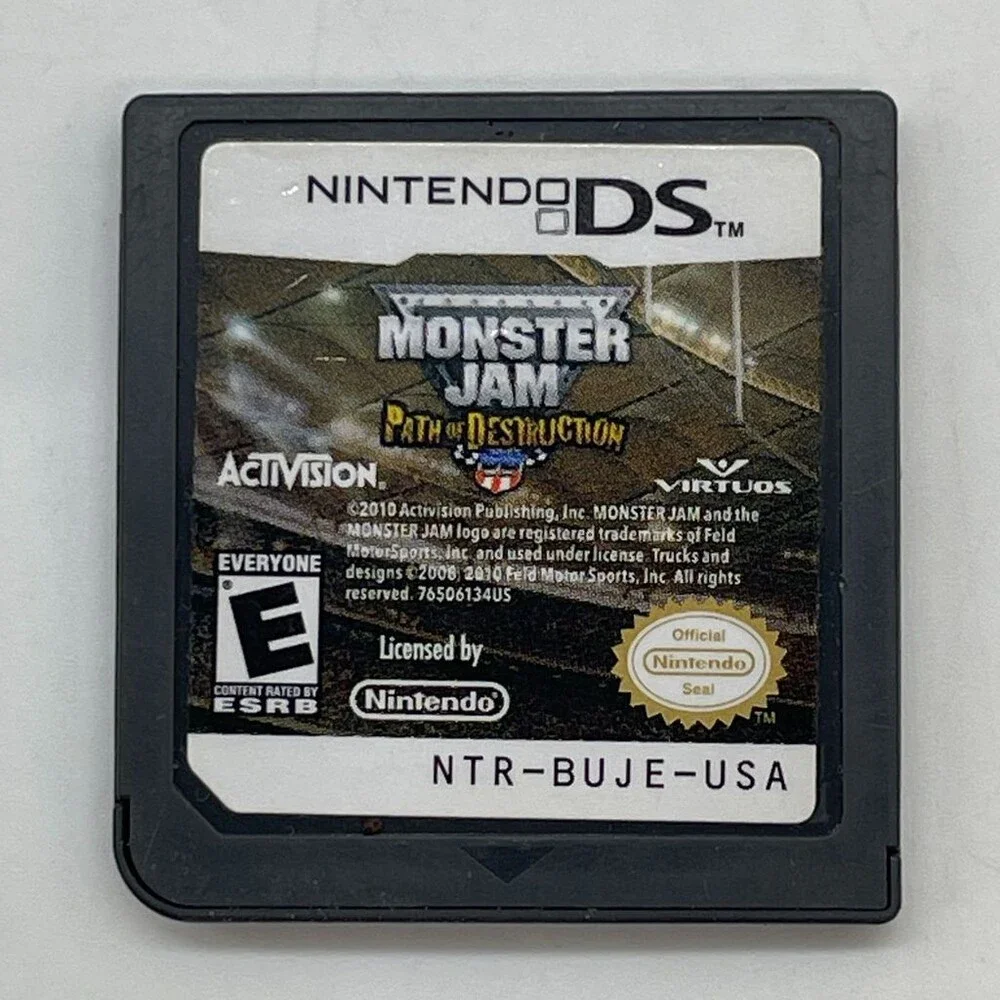 Monster Jam Path of Destruction DS (Nintendo DS, 2010) Cartridge Only